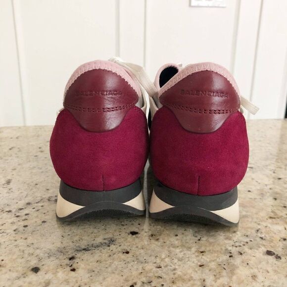 Balenciaga Multicolor Mesh And Leather Race Runner Low Top Sneakers - Picture 4 of 12